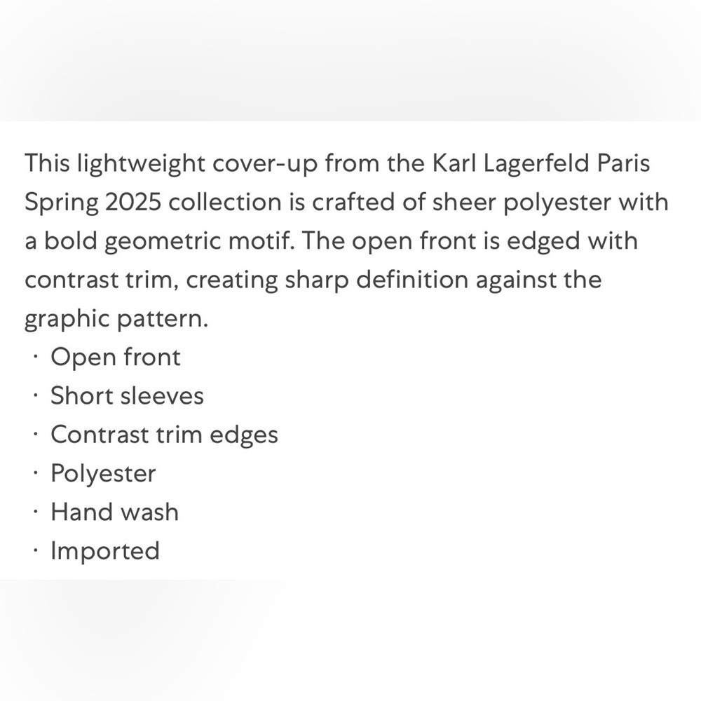 Karl Lagerfeld Paris Double L Colorblock Cover Up Red & Black NWT O/S - Picture 4 of 7